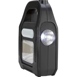 Schwarze COB-LED Arbeitsleuchte für Werkstatt und Baustelle.