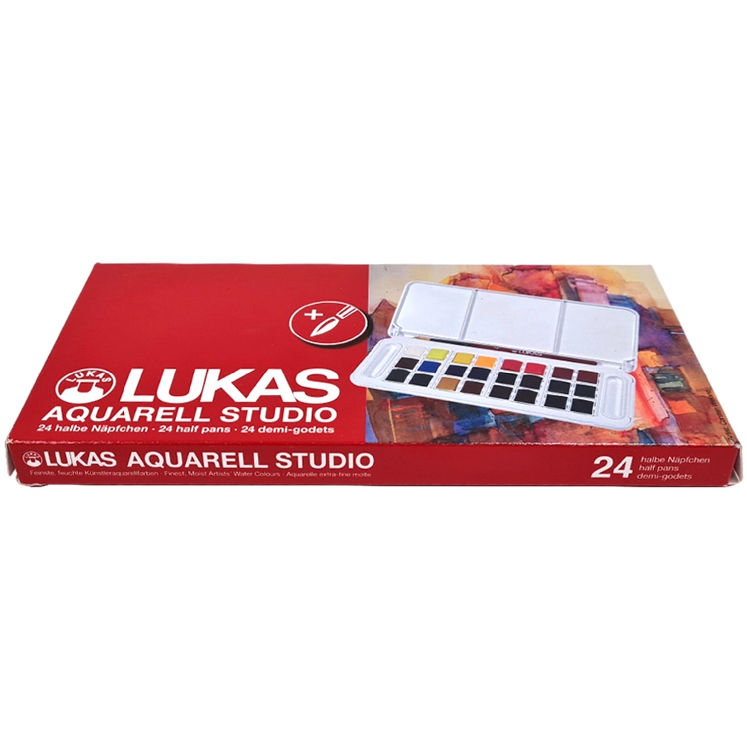 LUKAS Aquarell Studio Set - 16 Farben Im Metallkasten Für Anfänger & Profis