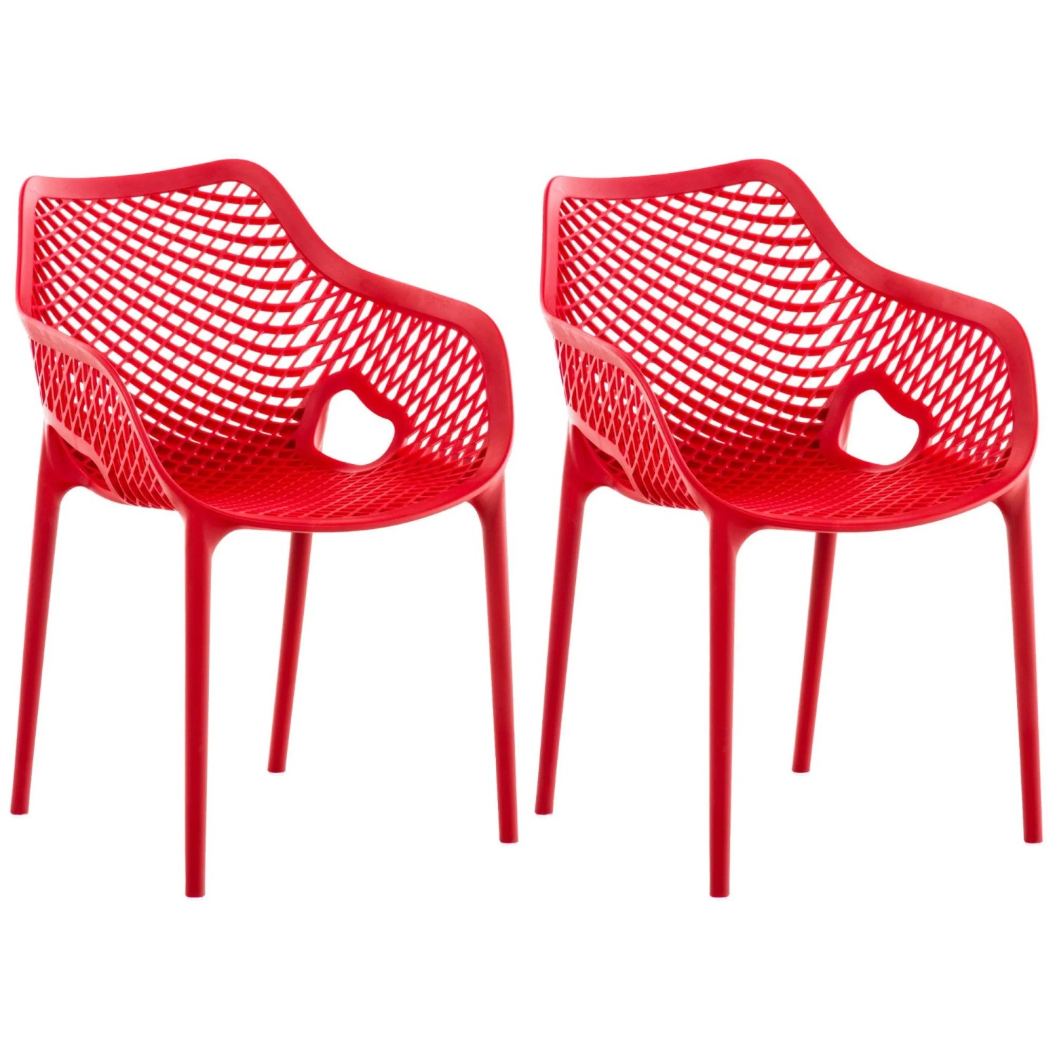 CLP 2er Set Stühle Air XL Rot