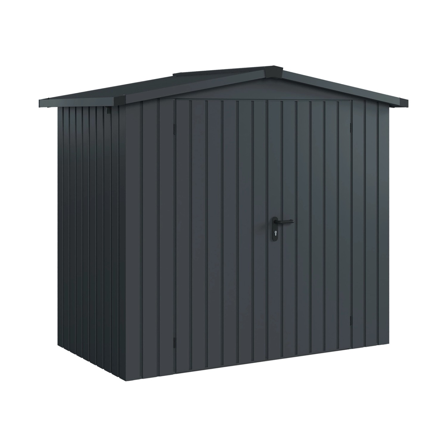 Hörmann EcoStar Gerätehaus Euroline Satteldach 2-flg 237 x 134 cm Anthrazit günstig online kaufen