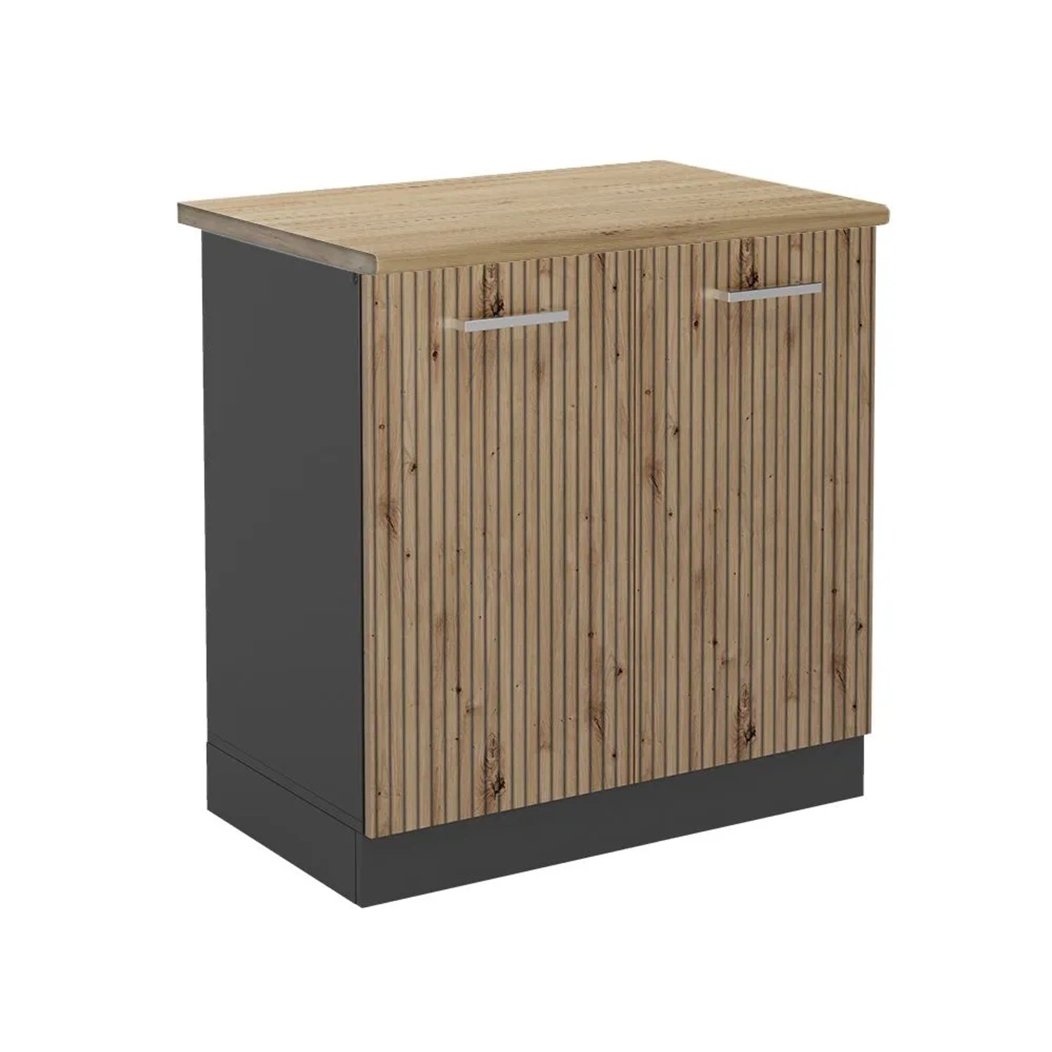 Vicco Spülenunterschrank R-Line Artisan-Eiche Anthrazit 80 cm AP Eiche