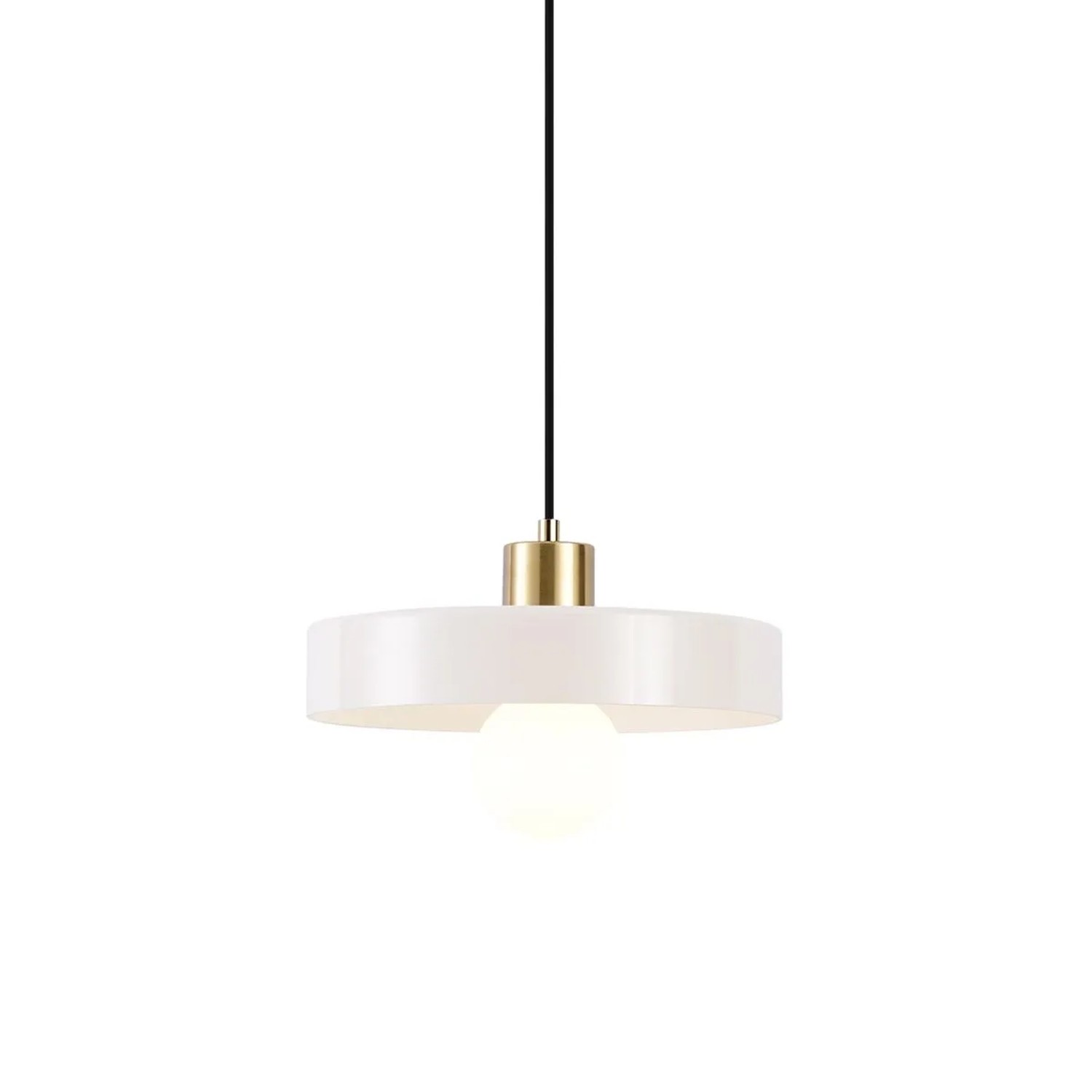 QAZQA Retro Hängelampe Gold mit Beigem Glas Jina
