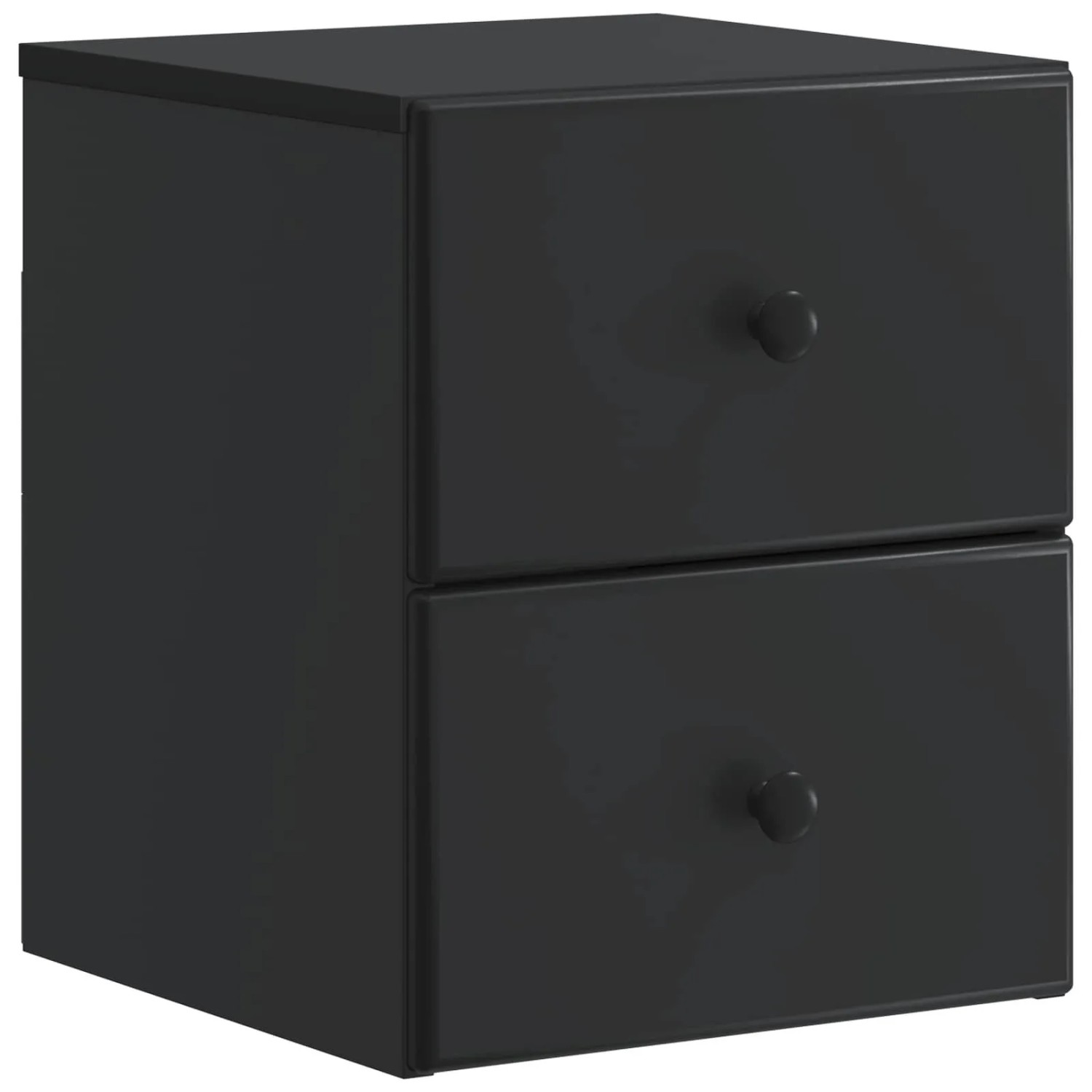 vidaXL Wandmontierter Nachttisch Schwarz 34,5 x 33 x 40 cm 899147