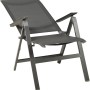 Acamp Klappsessel Urban in Anthrazit-Carbon, Gartenstuhl mit atmungsaktivem Acatex-Gewebe und Aluminiumgestell.
