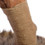 Detailansicht: Dobar Design Katzenmöbel Jimmy mit Naturholzstamm und Jute-Kratzsäule.