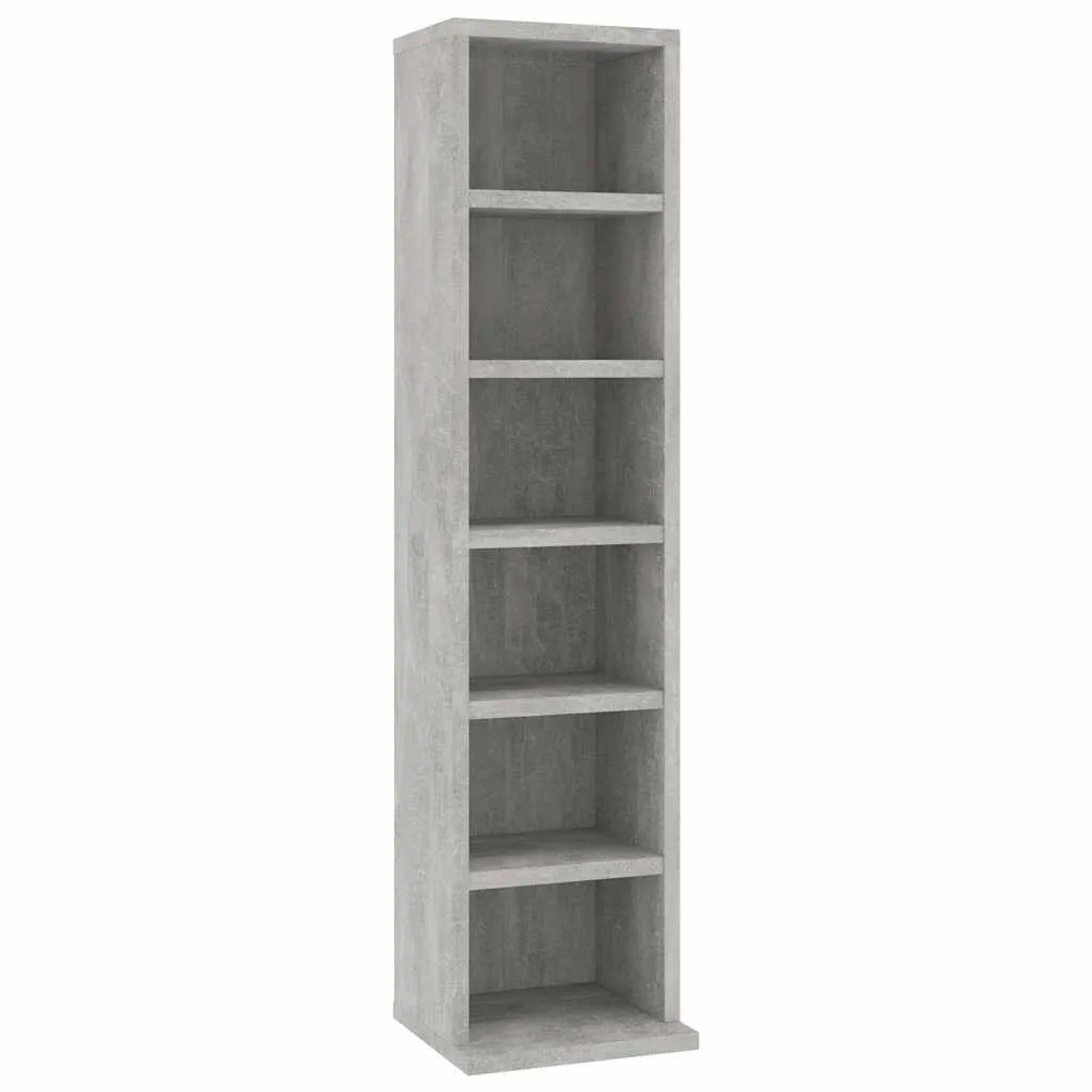 vidaXL CD-Schrank Betongrau 21x20x88 cm Holzwerkstoff 800355