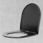 Spülrandloses Hänge WC in Schwarz Matt mit Softclose-Sitz von ECD Germany.