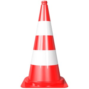 Schake Leitkegel, 750 mm, rot-weiß, für Absperrungen und Markierungen.