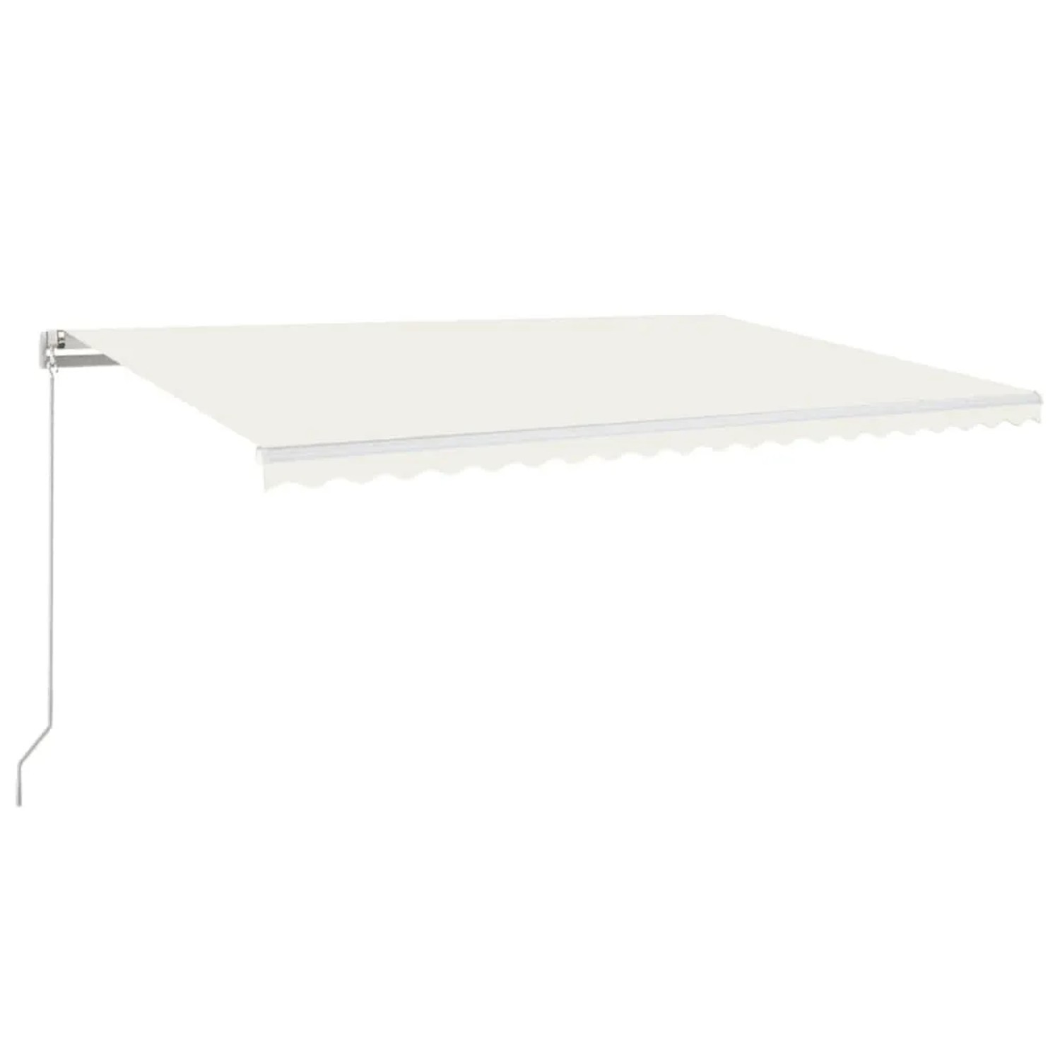 furnicato Markise Manuell Einziehbar 500x350 cm Creme