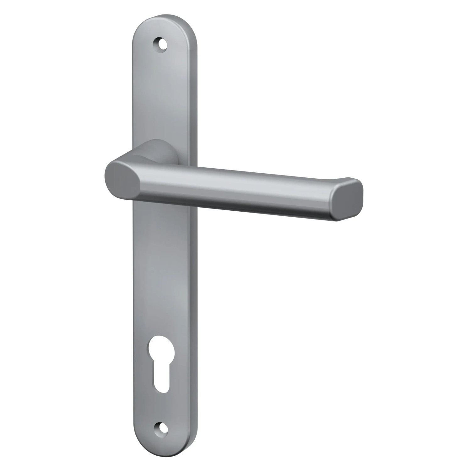 Basi - 1/2-Schmalrahmen-Garnitur - SR 4100 PZ - Rund - Alu Edelstahlfarben - Lochung PZ - 92-8 mm - 7831-0107
