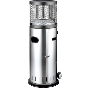 Enders Gas-Terrassenheizer Polo 2.0 aus Edelstahl mit Wetterschutzhülle.