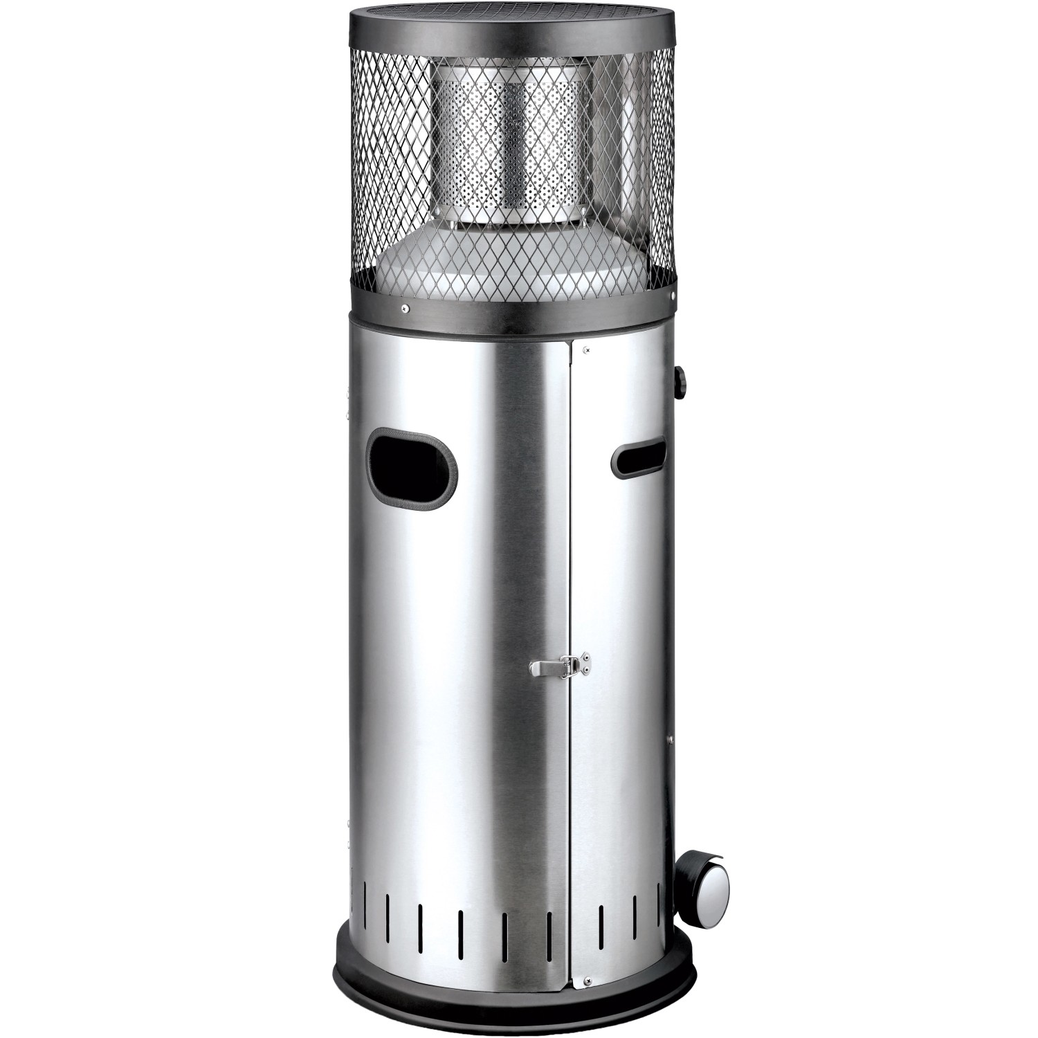 Enders Gas-Terrassenheizer Polo 2.0 aus Edelstahl mit Wetterschutzhülle.