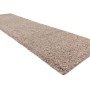 Langer, beiger RugsX Soffi Shaggy Teppichläufer aus Polypropylen mit flauschigem Hochflor.