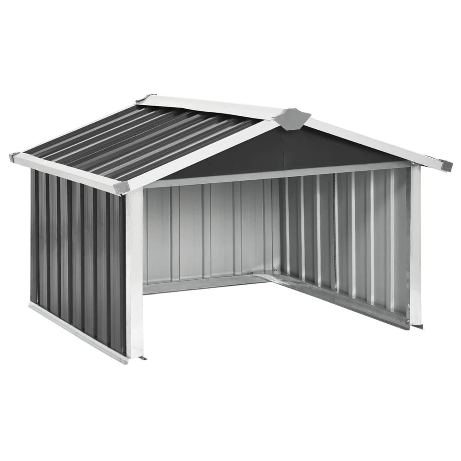 vidaXL Rasenmäher Garage 92x97x63 cm Verzinkter Stahl Anthrazit 784831