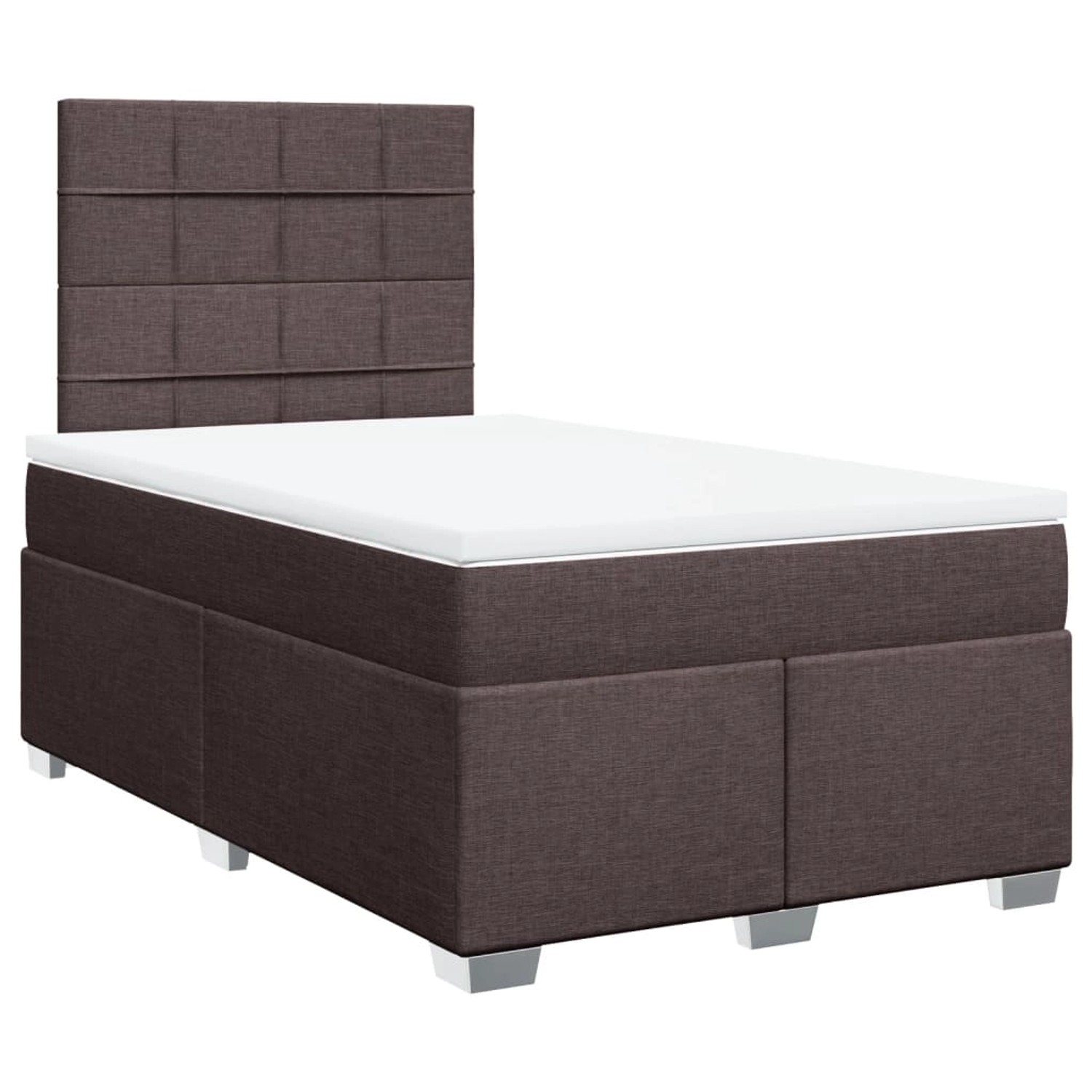 vidaXL Boxspringbett mit Matratze Dunkelbraun 120x200 cm Stoff 3290458 günstig online kaufen