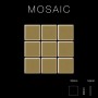 Goldene Mosaikfliesen aus Messing, gewalzt, 20x20 mm, 10 Matten (1,04 m²).