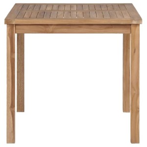 Quadratischer vidaXL Gartentisch aus Teakholz, 80x80 cm, ideal für Garten und Terrasse.