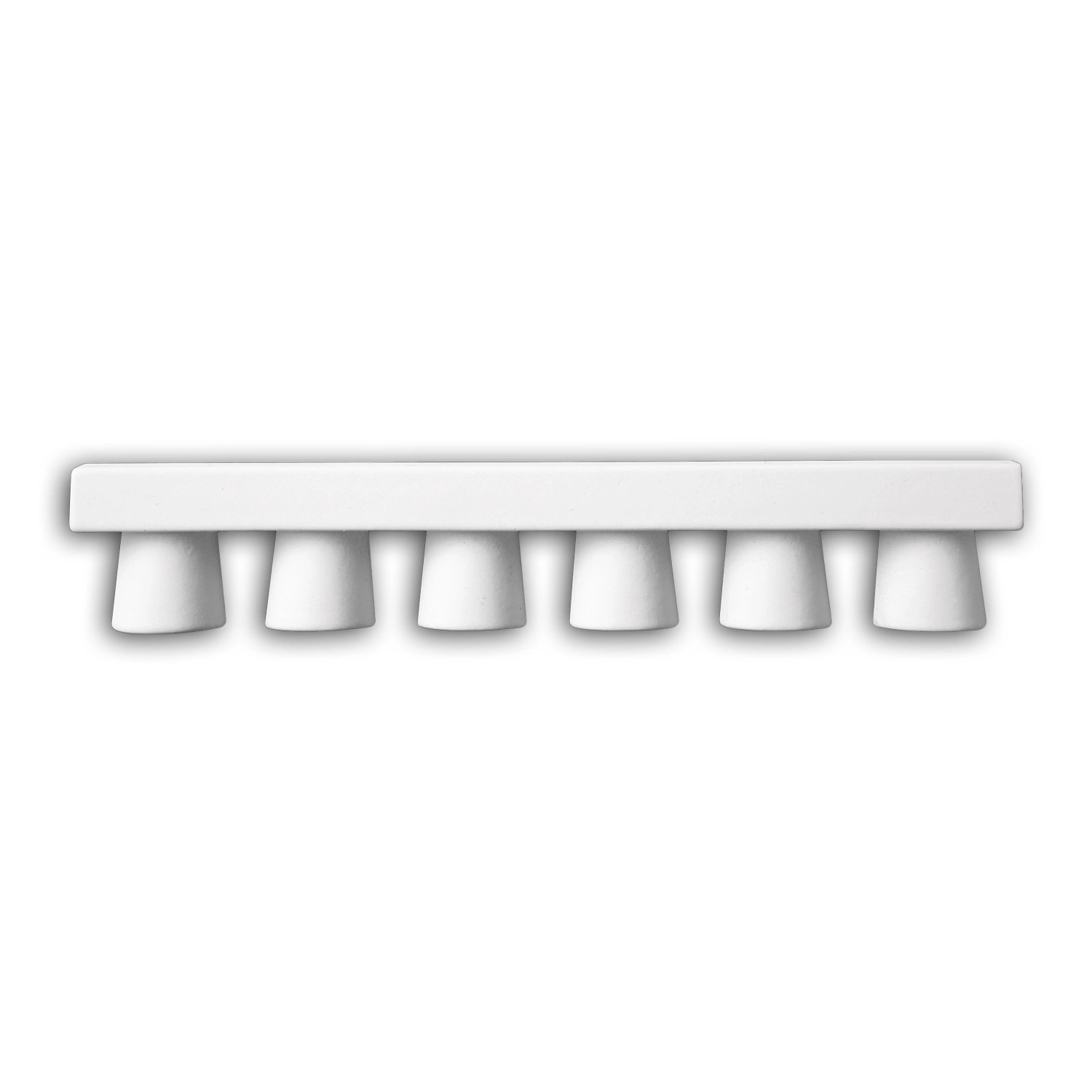 PROFHOME 437101 Regula Außenstuck Zierelement Fassaden Element 12 cm x 0,8 cm x 1,9 cm Weiß
