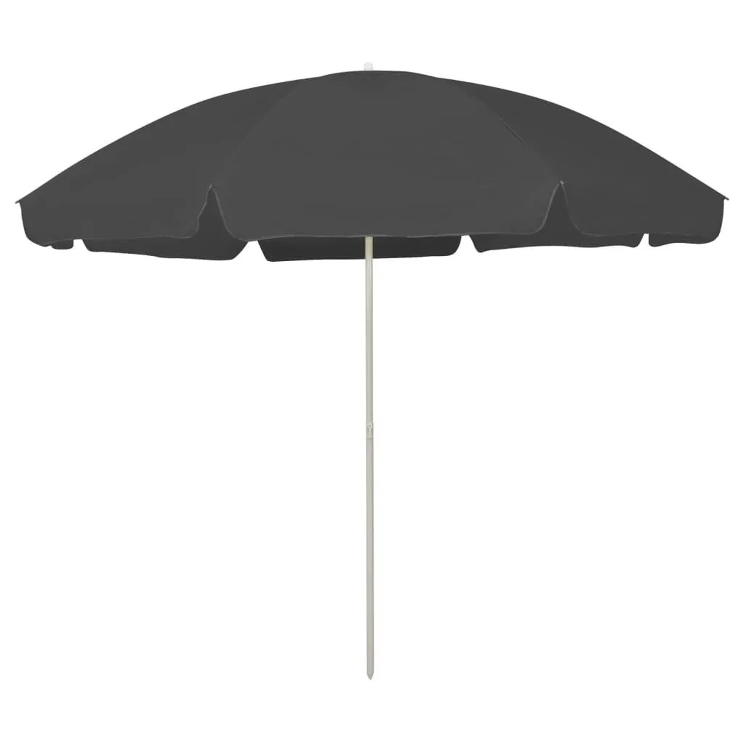 Furnicato Strandschirm Anthrazit 300 Cm Uv-beständig Polyester Mit Kippmechanismus