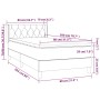 vidaXL Boxspringbett dunkelgrau, 80x200 cm, Samtbett mit Matratze und Kopfteil, Maßangaben.