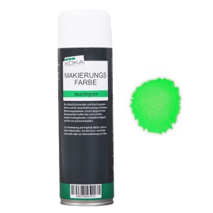 KOKA Markierungsfarbe Leuchtgrün als Buntlack-Spray mit Farbfleck