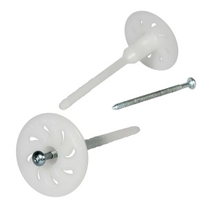 PROTEKTOR 100x Dämmstoff-Schraubdübel Ø8x180mm Vormontierte WDVS Dübel