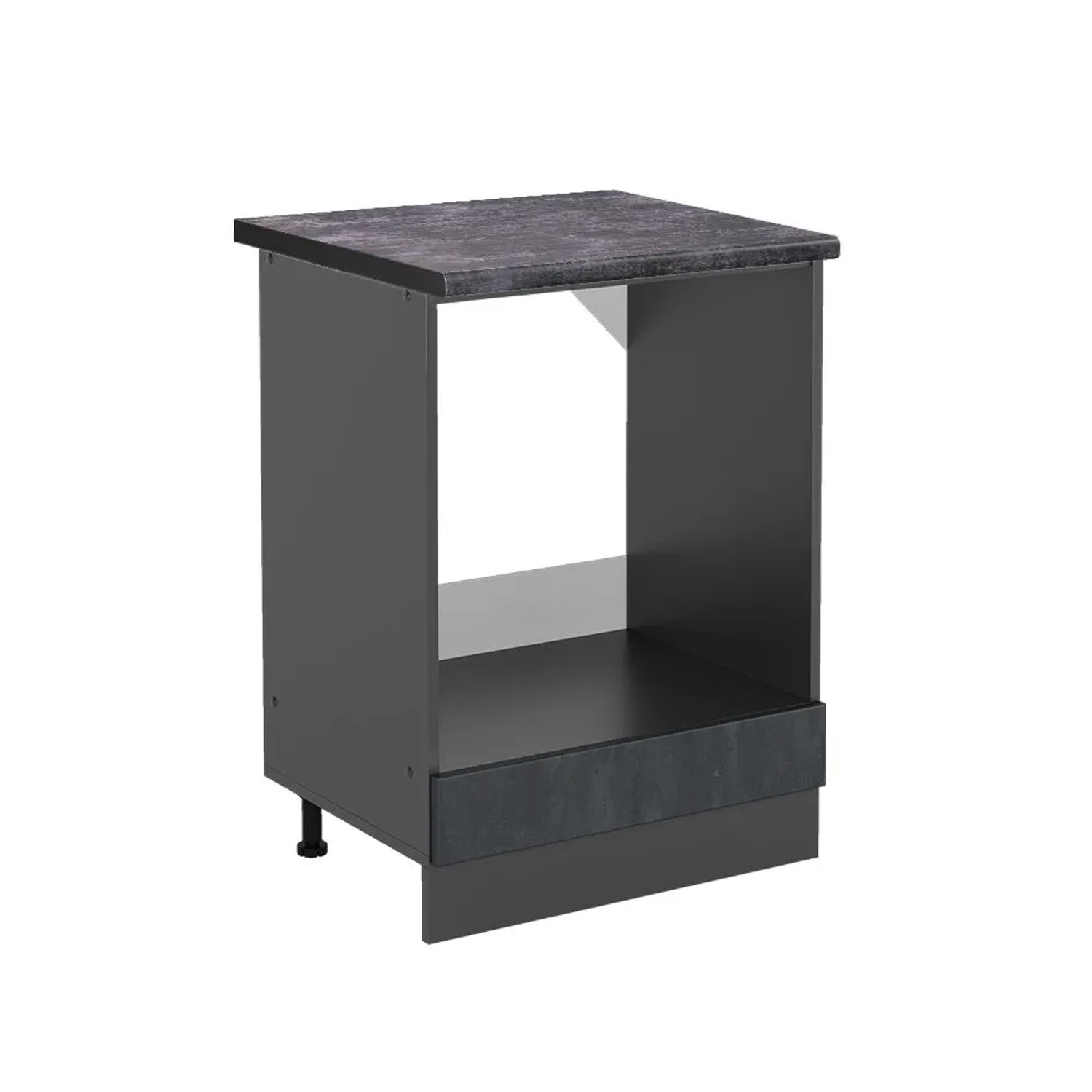 Vicco Herdumbauschrank R-Line Schwarz Beton Anthrazit 60 cm AP Anthrazit