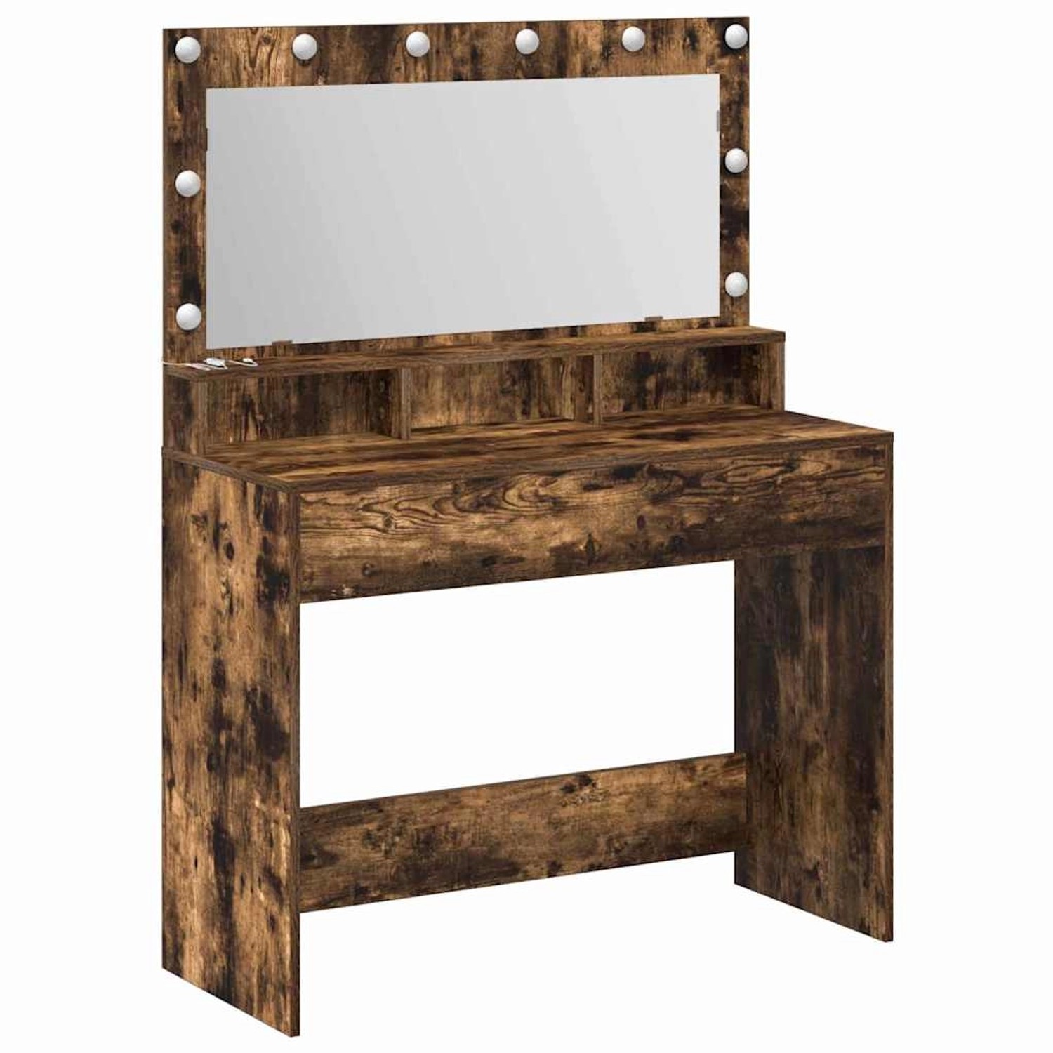 vidaXL Schminktisch Geräucherte Eiche 100 x 41 x 135 cm Holzwerkstoff 865104