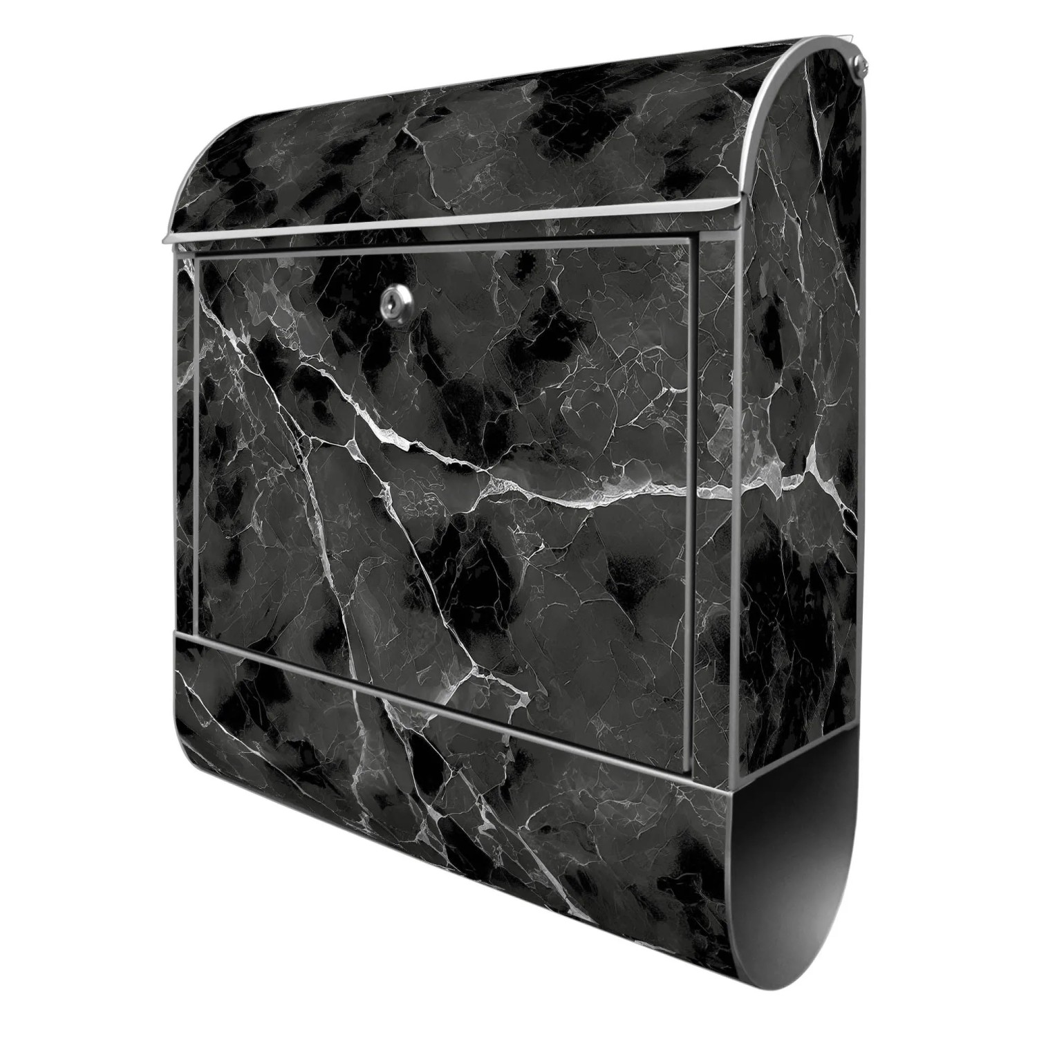 Banjado Design Briefkasten Silber Pulverbeschichtet 39x47x14cm 2 Schlüssel günstig online kaufen