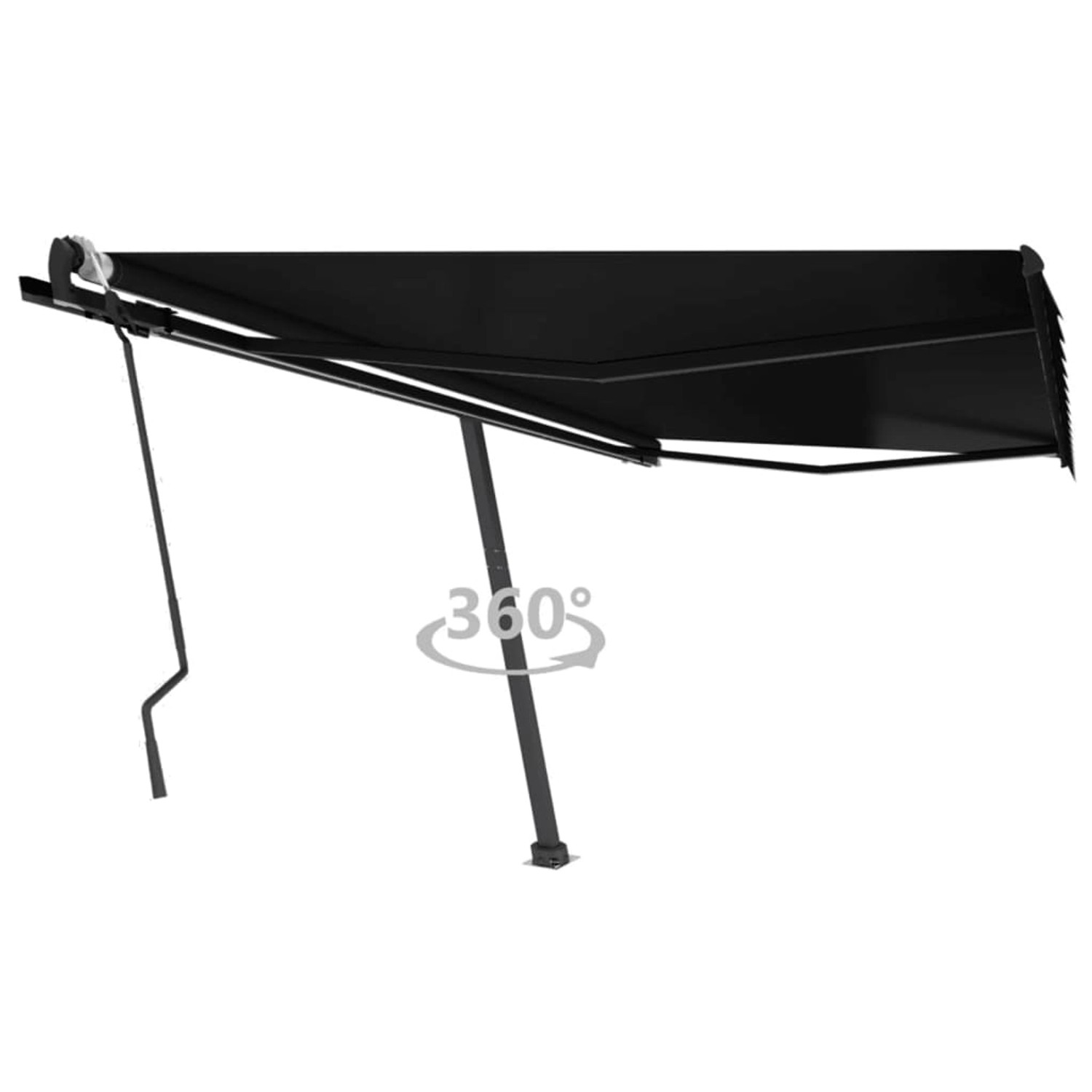 furnicato Standmarkise Manuell Einziehbar 400x300 cm Anthrazit
