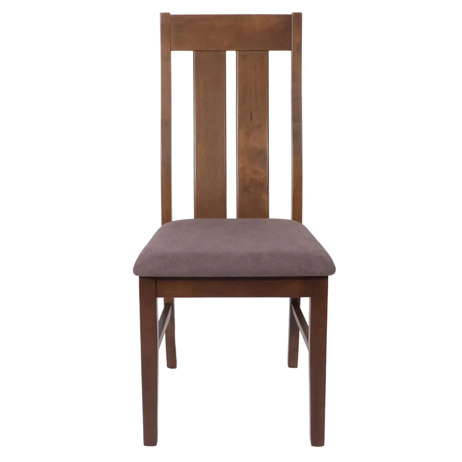 Esszimmerstuhl M58 im 6er-Set, dunkles Holzgestell, taupefarbener Sitz.