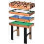 HOMCOM 4-in-1 Multispieltisch: Tischfußball, Airhockey, Tischtennis und Billard in einem.