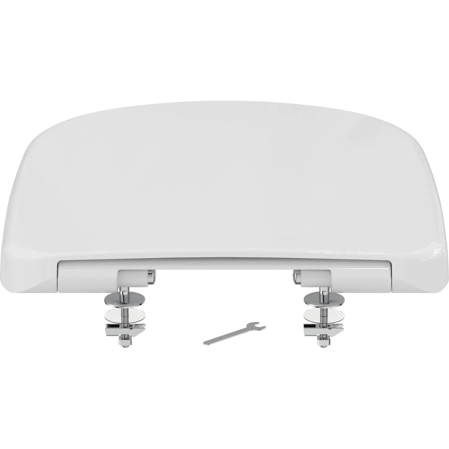 Weißer Ideal Standard WC-Sitz Eurovit Plus mit Absenkautomatik und Montagematerial.