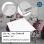 Weißes LUXULA LED Panel 62x62 cm, 6000K kaltweiß, mit Backlit-Technik. Zeigt LEDs und Rahmen. Ideal für Bürodecken.