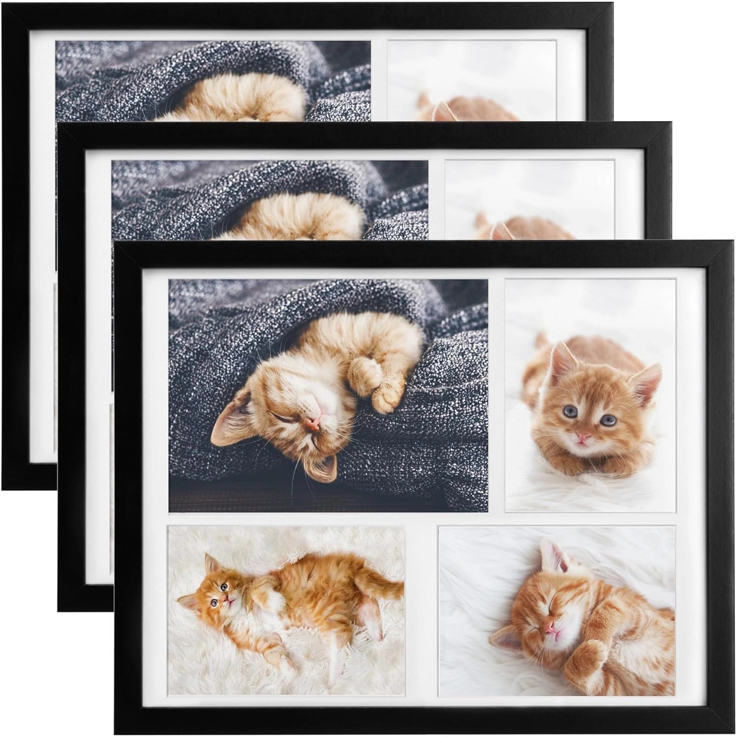 Bomoe Galeria Bilderrahmen 4 Bilder 15x21cm + 10x15cm Schwarz 3tlg günstig online kaufen
