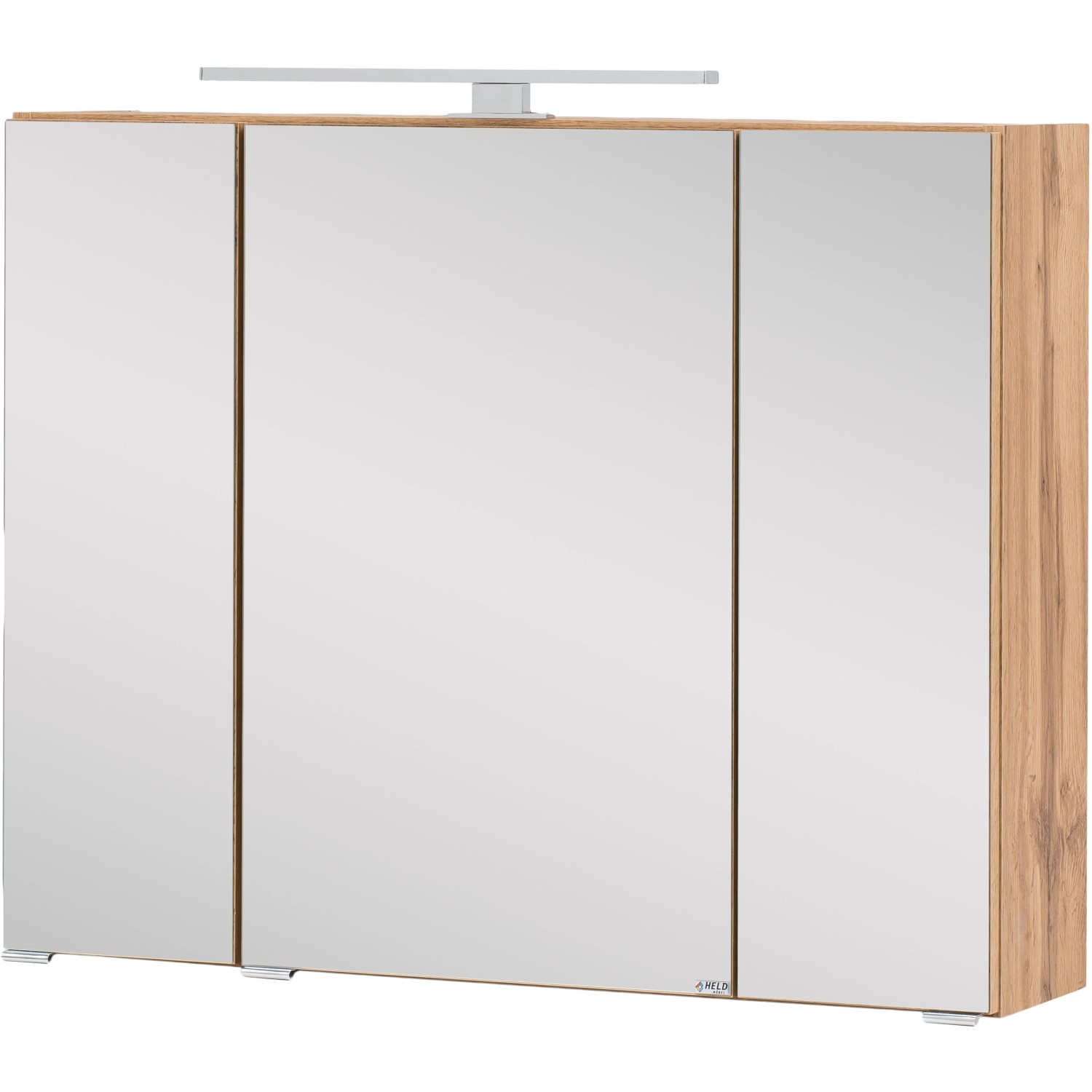 Held Spiegelschrank Salerno Eiche 80 cm mit Softclose Türen