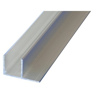 Alu-U-Profil, 16 mm, 2,5 m, für Hohlkammerpaneele im Kunststoffbedachungsbereich.