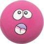 Pinker Jollypaw Smiley Latex Ball, Ø 5 cm, Kauspielzeug für Hunde mit aufgemaltem Gesicht.