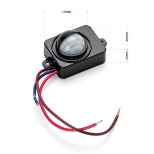 Schwarzer Orion Lightstyle Einbau-Bewegungsmelder für LED/Halogen Leuchten.