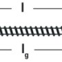 Abbildung einer Fischer Holzbauschraube 6x200 mm mit Zylinderkopf und Vollgewinde.