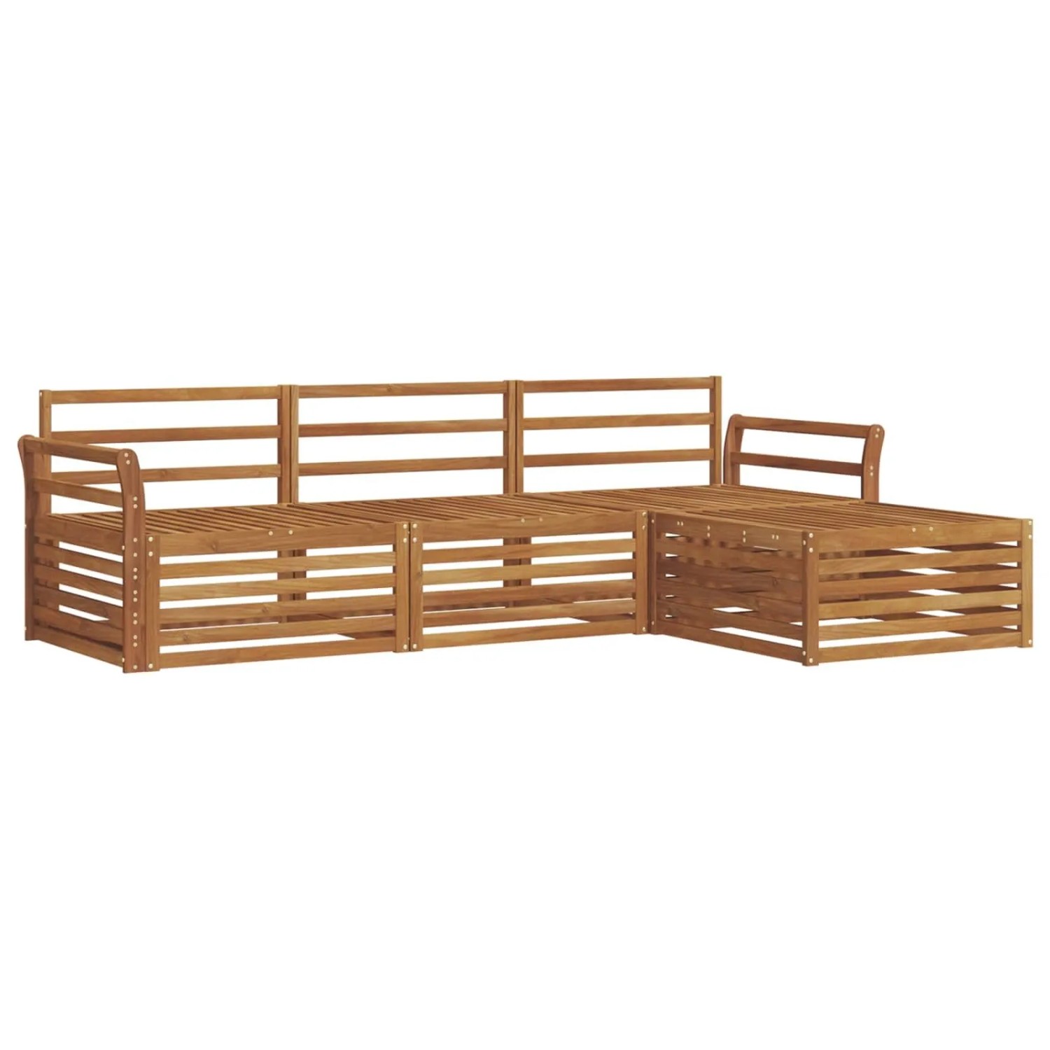 vidaXL Outdoor-Sofagarnitur 4-Tlg Natur 3373259