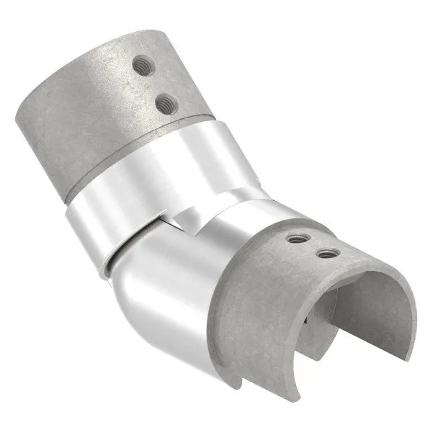 FeNau Verbinder Flexibel Aufwärts 25-55 Grad Für Nutrohr Ø 48,3 mm V2A