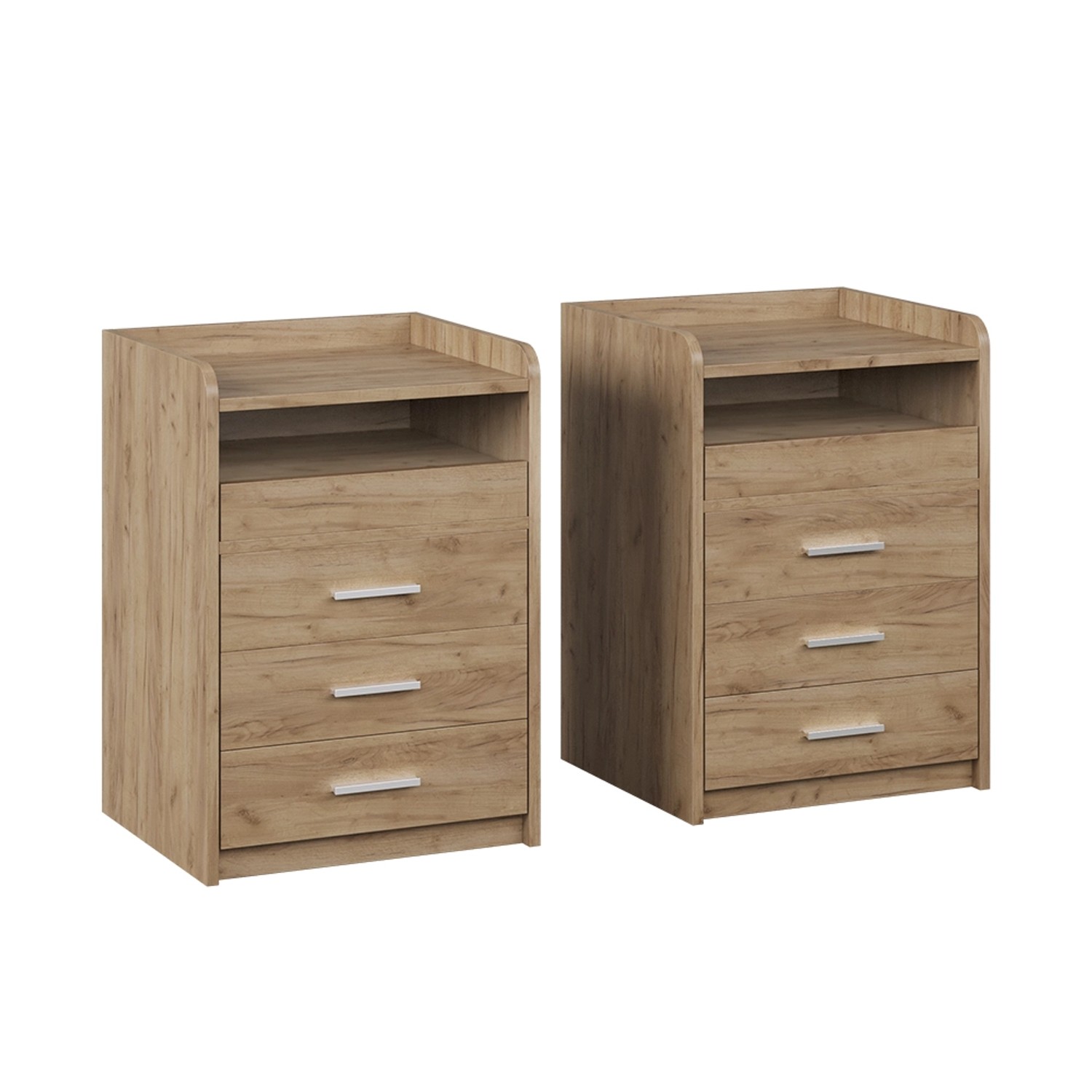 Vicco Nachttisch Edis Goldkraft Eiche 45 x 64 2er Set günstig online kaufen