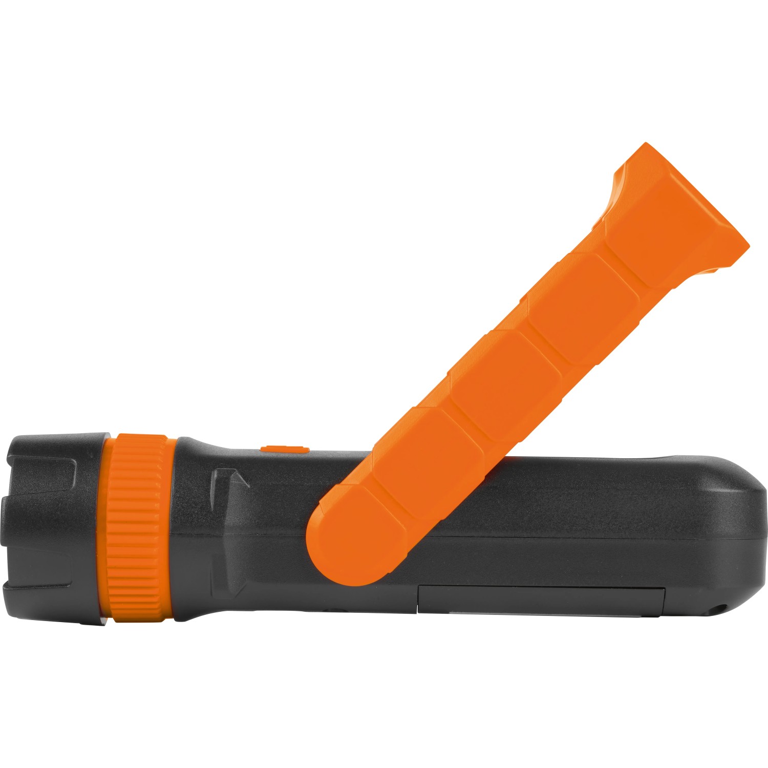 Arbeitsleuchte COB-LED, schwarz/orange, mit Halterung für Werkstatt & Co.