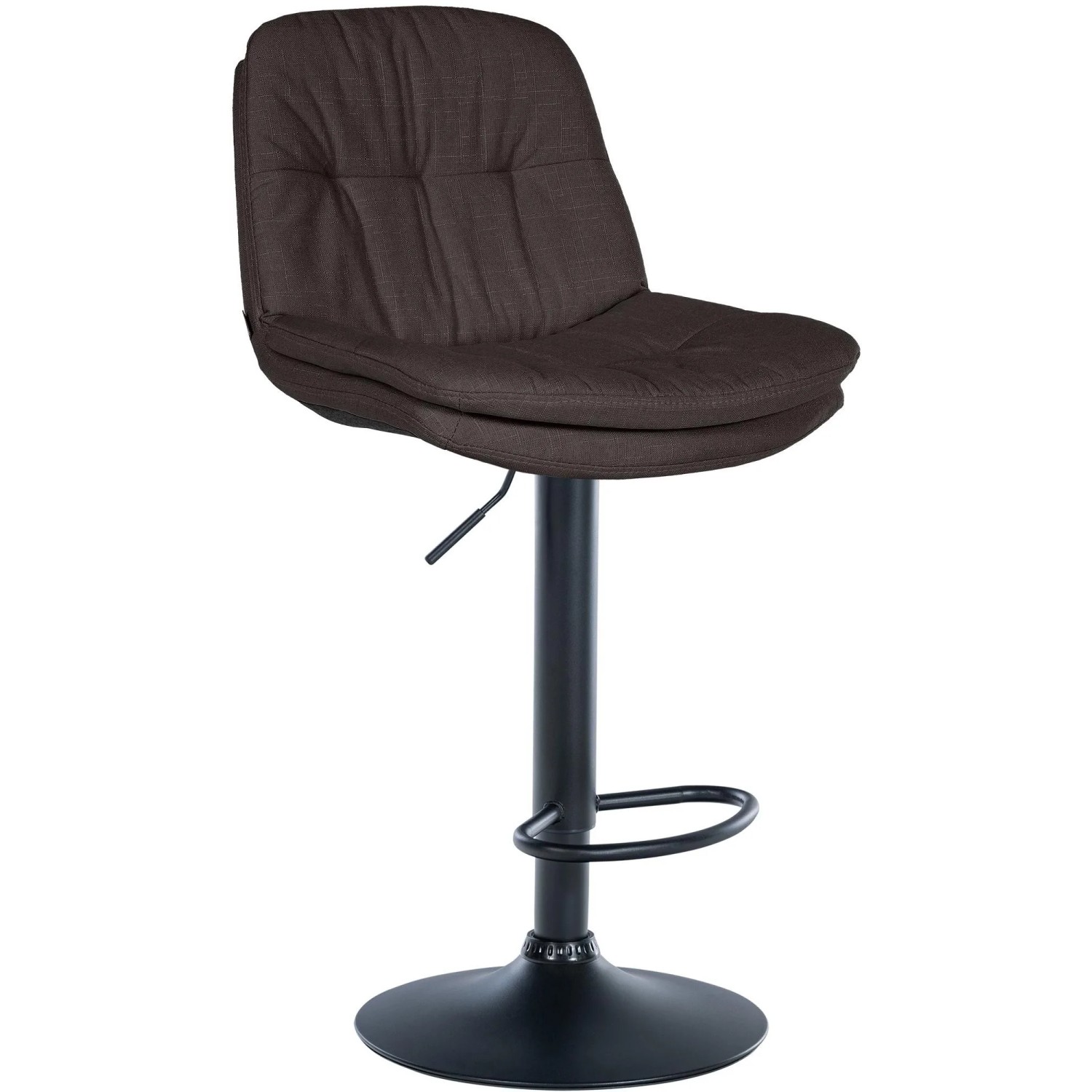 CLP Barhocker Laurel Stoff Metall Matt Schwarz/Dunkelgrau