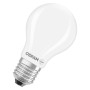 Matt-weiße Osram E27 LED Lampe in Glühlampenform, dimmbar.