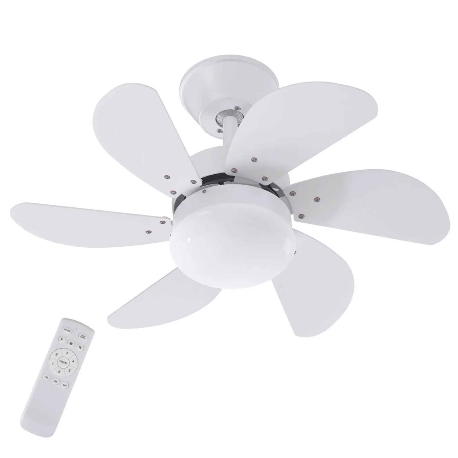 NETTLIFE Deckenventilator aus Metall L75 Weiß