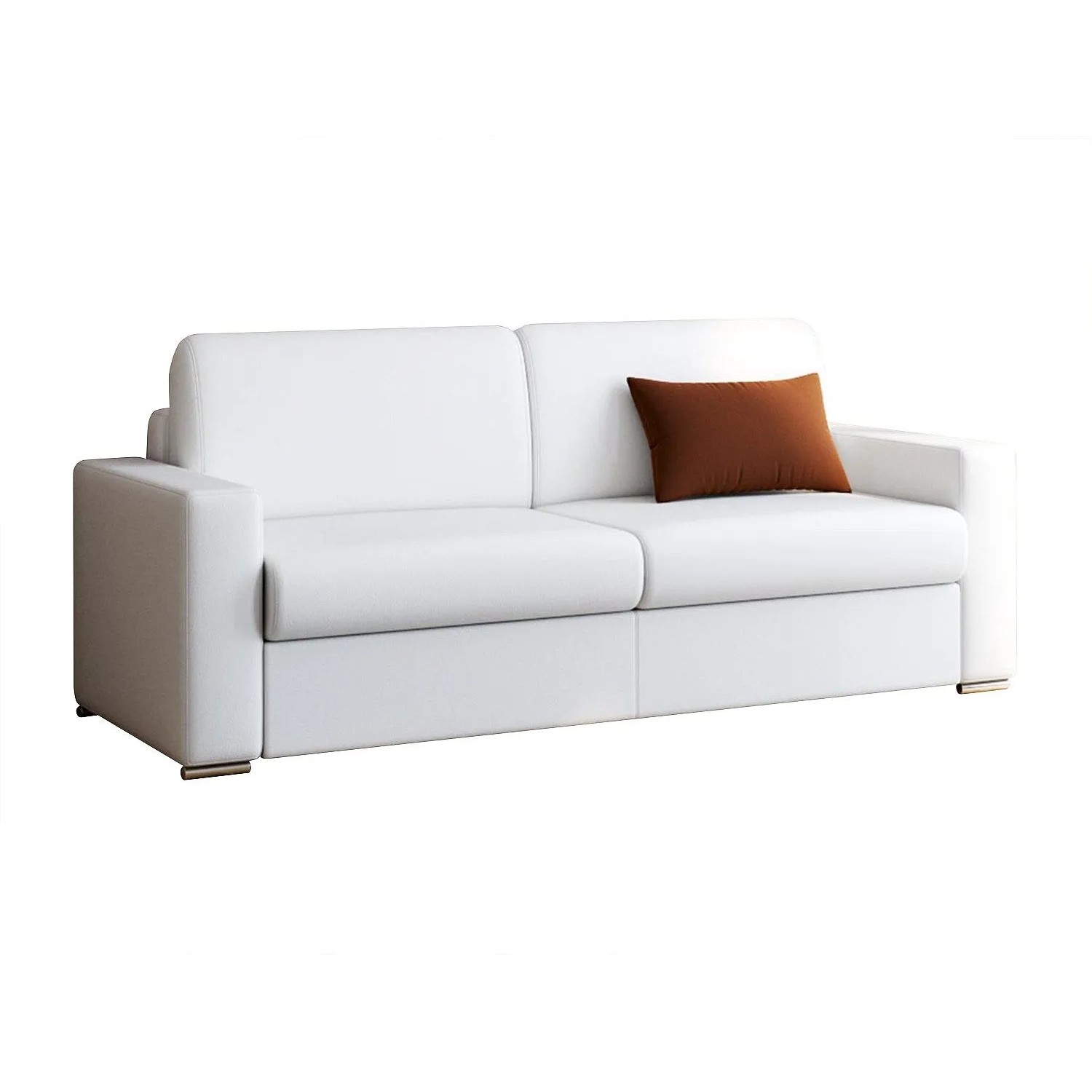 Vente-unique Schlafsofa Calito Weiß 216 cm