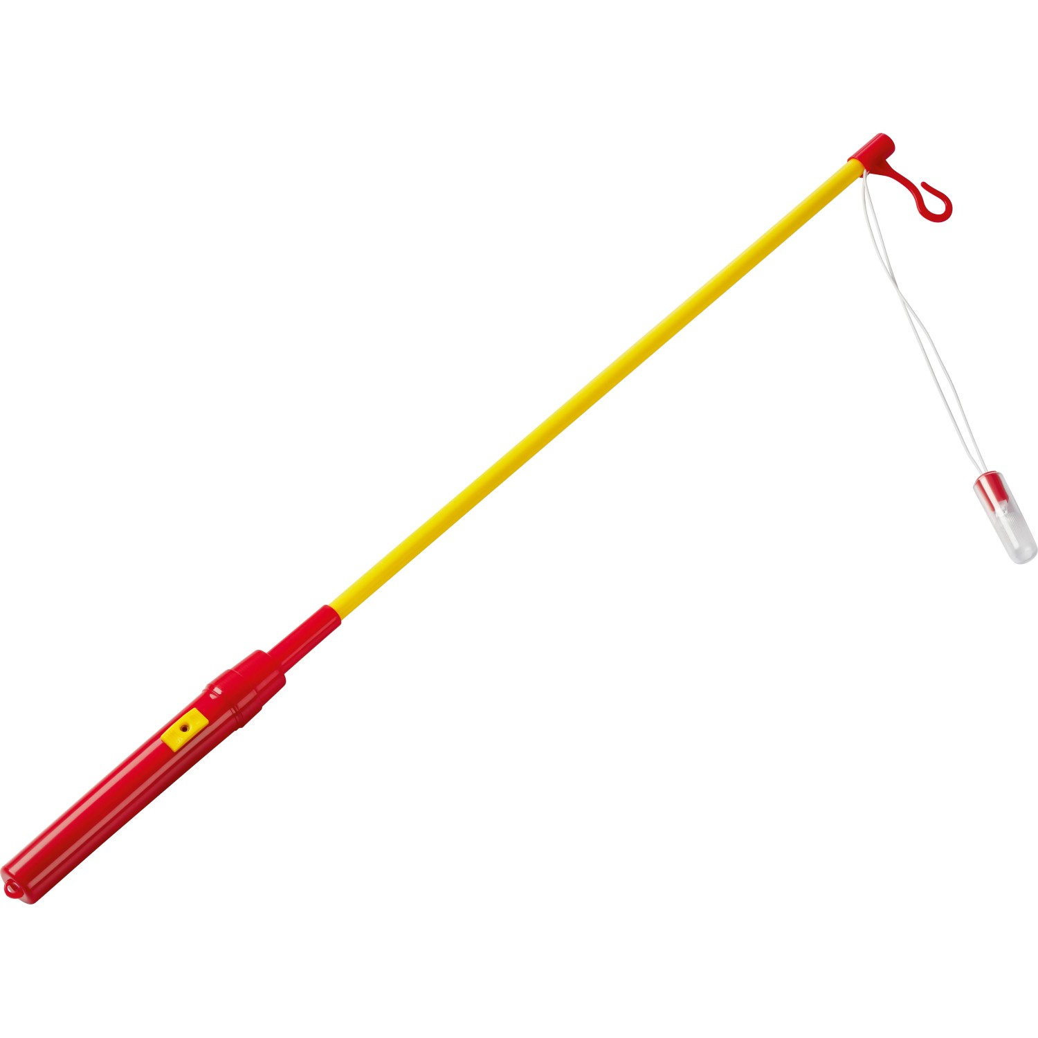 Gelb-roter Laternenstab, 49 cm, mit Griff und Aufhängung für Laternen. Ideal für Sankt Martin.