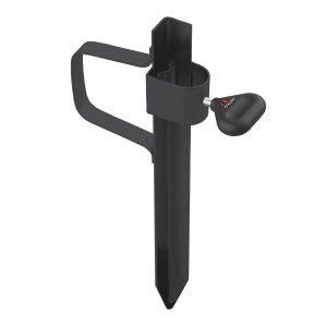 Doppler Rasendorn, anthrazit, für Sonnenschirme bis 3,2 cm Rohrstärke. Praktischer Schirmhalter für Garten und Camping.